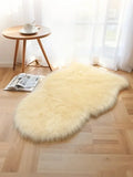 Axyaa Fluffy Wool Shag Rug Soft Area Mat Non-Slip Washable Home Decor