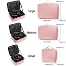 Axyaa PU Makeup Case: Large Storage Travel Cosmetics Bag