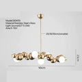 Axyaa Modern Luxury LED Chandelier for Dining Table, Bar, Kitchen, Gallery Home Decor