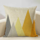 Axyaa Geometry Cushion Cover - 45x45cm Linen Pillow Case for Home Decor