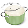Axyaa 6-Qt Nonstick Ceramic Coated Stock Pot with Lid Induction Compatible