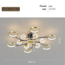 Axyaa Starry Sky Chandelier LED Ceiling Lamp for Modern Nordic Living Room