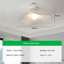 Axyaa Fabric LED Pendant Chandelier: Modern Nordic Bedroom Bar Hanging Light