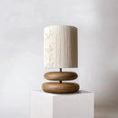 Axyaa Solid Wood Table Lamps Walnut Color LED Desk Lights