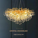 Axyaa Luxury Crystal Pendant Chandelier for Living Room Dining Bedroom
