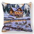 Axyaa Santa Print Pillowcase for Christmas and New Year Decor