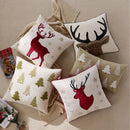 Axyaa Christmas Elk Snowflake Sofa Cushion Cover Festive Home Décor