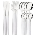 Axyaa 16-Piece Stainless Steel Cutlery Set Dinnerware Flatware Kitchen Tableware