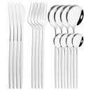 Axyaa 16-Piece Stainless Steel Cutlery Set Dinnerware Flatware Kitchen Tableware