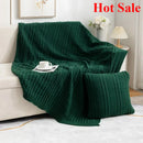 Axyaa Knitted Four-Season Sofa Blanket - Solid Color Office Living Room Nap Blanket