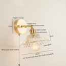 Axyaa Glass LED Wall Lights Fixture for Home Decor and Bathroom Mirror