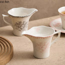 Axyaa Floral Ceramic Tableware Set - Gravy Boat, Sauce Dispenser, Coffee Cup, Milk Pot.