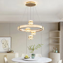 Axyaa Crystal Chandelier Pendant Light - Elegant Luxury Ceiling Fixture for Living Room