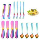 Axyaa 14-Piece Stainless Steel Kitchen Utensils Set and Tableware