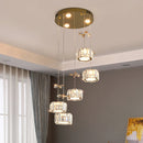 Axyaa Crystal Chandelier, Luxury Pendant Light for Living Room & Dining Room
