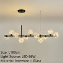 Axyaa Nordic Sky Chandelier: Modern LED Gold Magic Bean Bubble Lamp