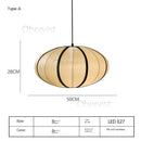 Axyaa Nordic Style Zen Chandelier Silk Lantern LED Pendant Light