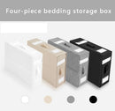 Axyaa Bed Sheet Set Organizer Box with Window - Closet Storage for Bedding and Blankets