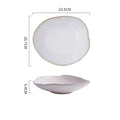 Axyaa Ceramic Dinner Plate Set B: Soup, Pasta, Steak, Sushi Dishes, Salad Bowls, Trays