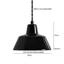 Axyaa Ceramic LED Pendant Lights: Modern Black White Nordic Hanging Lamp