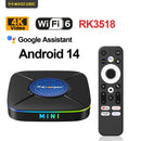 Axyaa K8 Android TV Box RK3518 Quad Core 4K Video BT5.0 Voice Assistant Wifi6