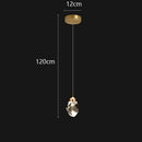 Axyaa Modern Crystal Chandelier, Stair Pendant Lamp, Living Room Pendant Lights