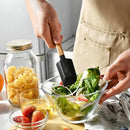 Silicone Spatula Set with Wooden Handle for Baking and Mixing by Axyaa