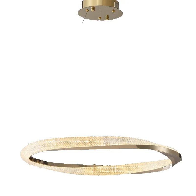 Axyaa Modern Circular Pendant Lamp for Living, Dining, Bedroom - Italian Light Luxury