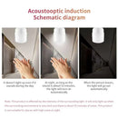 Axyaa Sound Sensor LED Bulb, E27 Garage Lamp Cold White for Stairs, Pathway, Warehouse