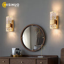 Axyaa Crystal LED Wall Light with Remote, Dimmable for Bedroom, Living Room - 3000K 6000K