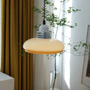 Axyaa Round Glass LED Chandelier for Bedroom, Restaurant, and Bar Counter