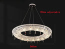 Axyaa Nordic Crystal LED Chandelier for Elegant Living Room & Restaurant Lighting