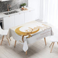 Axyaa Eid Mubarak Mosque Tablecloth: Waterproof, Anti-fouling, Islamic Home Decor