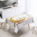Axyaa Eid Mubarak Mosque Tablecloth: Waterproof, Anti-fouling, Islamic Home Decor