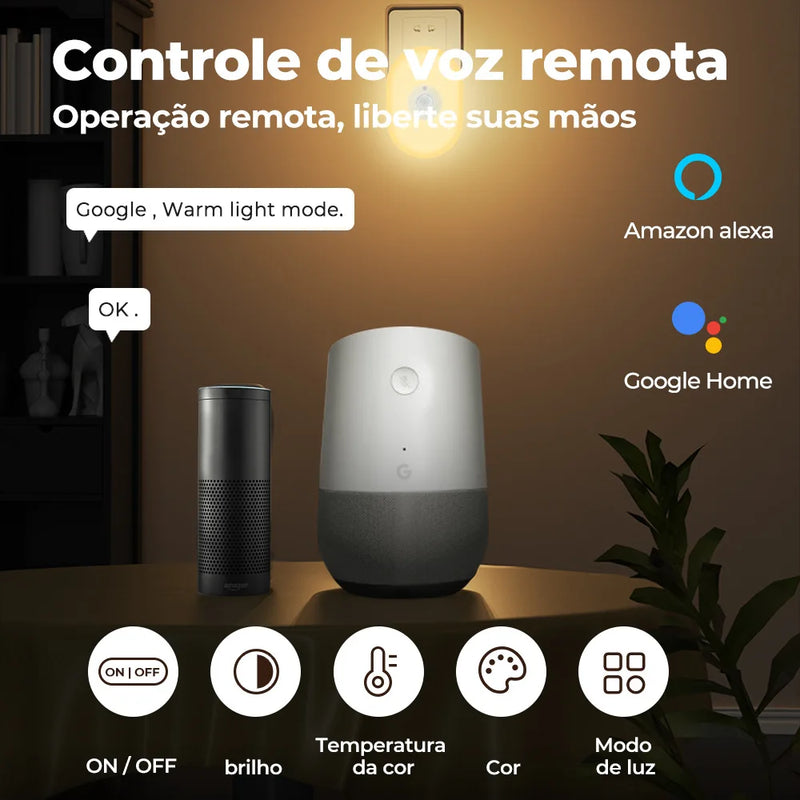 Axyaa Smart LED Night Light with Motion Sensor and Voice Control