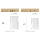Axya™ Flora White Porcelain Ceramic Dinner Plate Set 11" and 13.25" - 4 Piece Dish Set