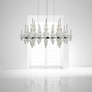 Axyaa Black White Beads Chandelier Moon Tears Pendant Luxury Kitchen Hanging Lamp