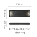 Axyaa Ceramic Sushi Plate Long Tray for Hot Pot BBQ Commercial Tableware