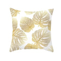 Axyaa Gold Plant Polyester Pillow Case for Home Decor