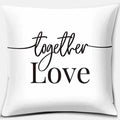 Axyaa Geometric Print Cushion Cover, Black and White, Square Pillowcase