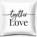 Axyaa Geometric Print Cushion Cover, Black and White, Square Pillowcase