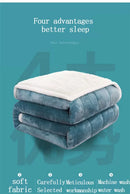 Axyaa Coral Fleece 3-Layer Thicken Blanket Quilt - Soft & Warm Winter Bedding