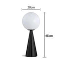 Axyaa Glass Ball Table Lamp with Creative Brass Cone Design