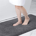 Axyaa Plush Microfiber U-Shaped Bathroom Mat Soft Absorbent Non-Slip Toilet Rugs