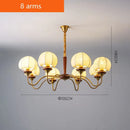 Axyaa Vintage Chandelier Bedroom Living Room Light Solid Wood Fabric Lampshade