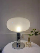 Axyaa Frosted Glass Table Lamp with Chrome Metal Base