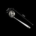 Axyaa Stainless Steel Long Handle Soup Spoon Colander for Hot Pot Kitchen Utensil