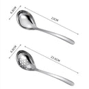 Axyaa Steel Soup Spoon Colander Thicken Kitchen Tableware Tool