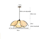 Axyaa Rattan Flower LED Pendant Lamp | Nordic Modern Hanging Light | Indoor Decor