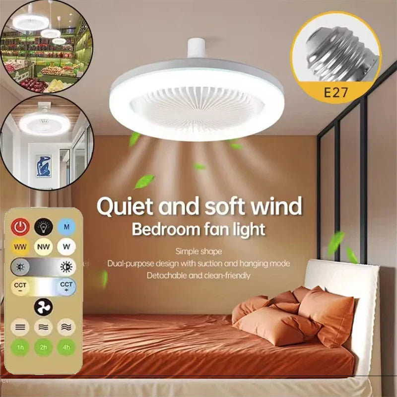 Axyaa Ceiling Fan & Light Combo with Remote Control Silent Operation